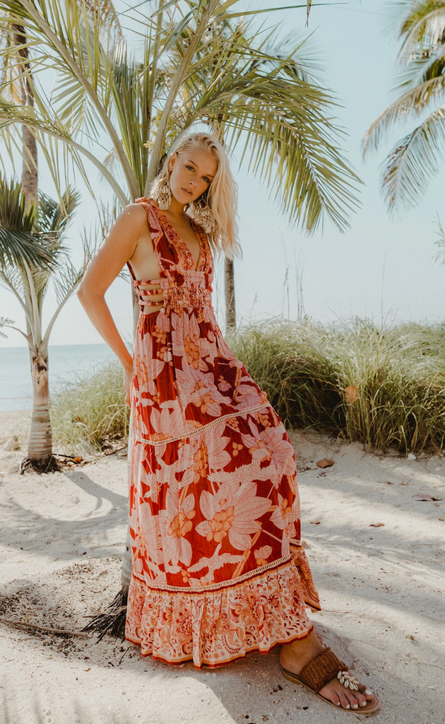FREE BIRD MAXI DRESS RED