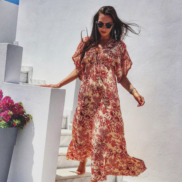 SUMMER WIND MAXI DRESS BLUE