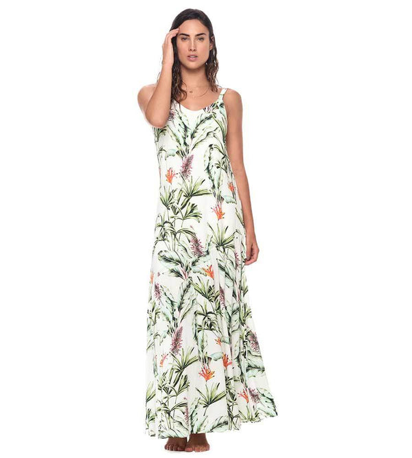 GOLDEN TROPICS CAMELUS MAXI DRESS