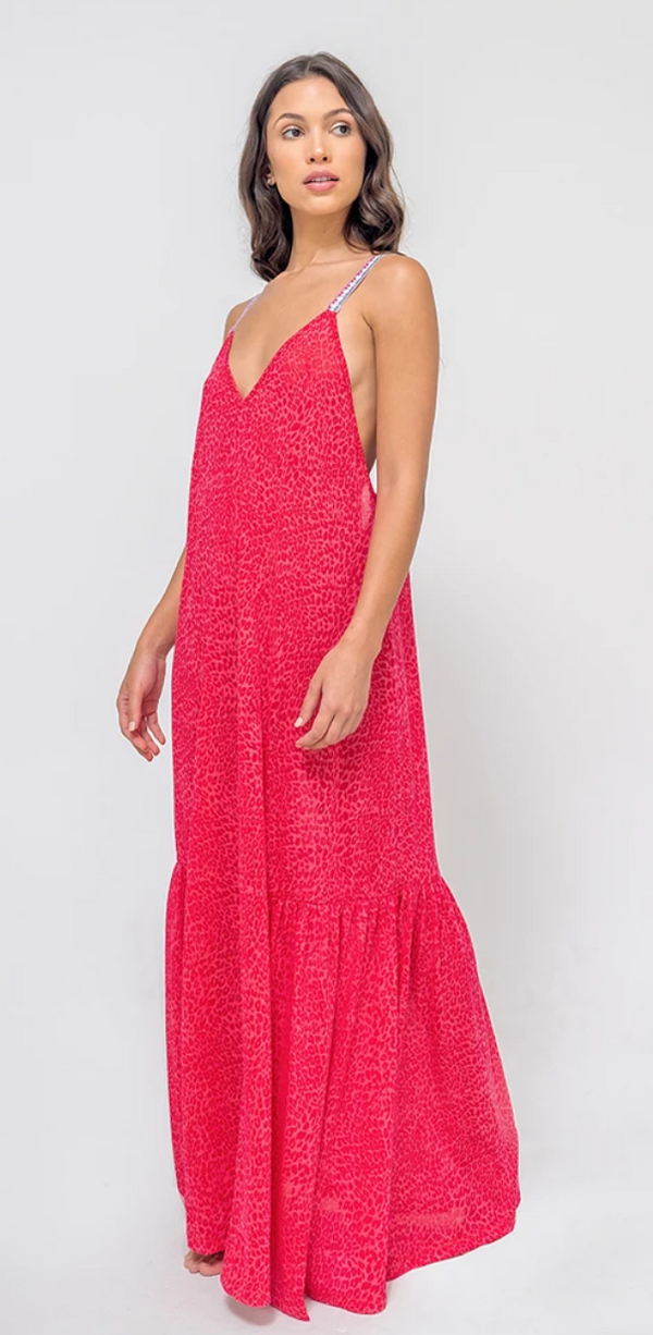V-BACK MAXI DRESS