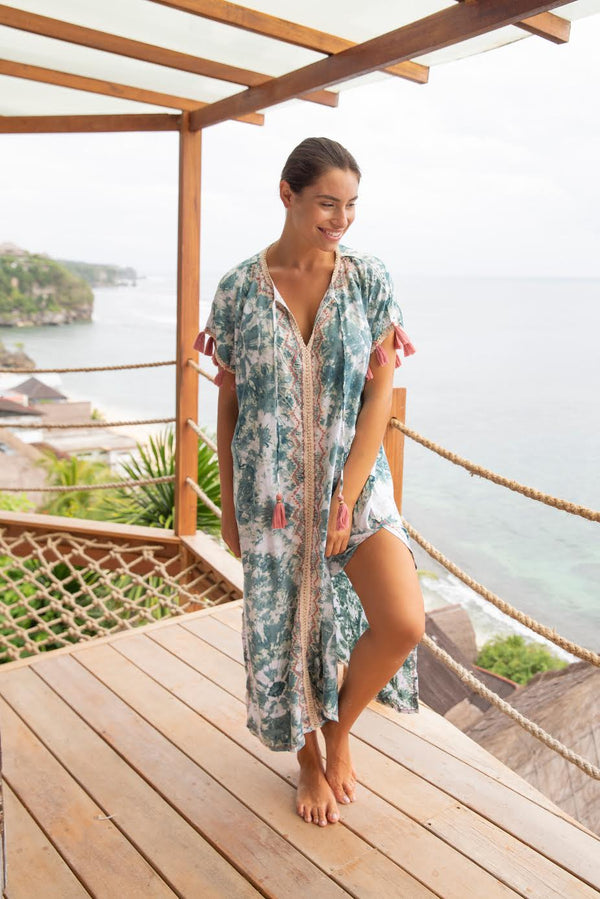 JELLY AQUA LONG KAFTAN